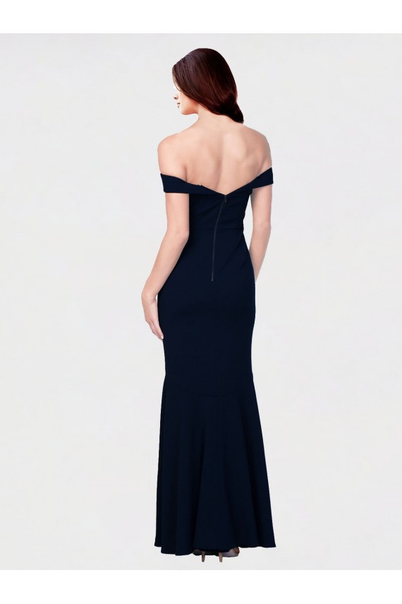 Ivoire Sirène Épaule Dénudée Crêpe Stretch Longue Formelles Robes demoiselle d'honneur / Robes de soirée / Robes de bal Outlet