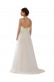 Ivoire Trapèze Illusion Balayage train Tulle Robes de mariée Outlet