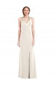 Ivoire Trompette Licou Crêpe Stretch Longue Robes demoiselle d'honneur / Robes de bal Outlet