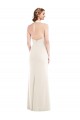 Ivoire Trompette Licou Crêpe Stretch Longue Robes demoiselle d'honneur / Robes de bal Outlet