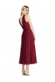 Lilas Trapèze Licou Mousseline Courte Robes demoiselle d'honneur / Robes de cocktail Outlet