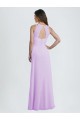 Lilas Trapèze Licou Mousseline Longue Robes demoiselle d'honneur Outlet