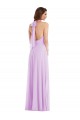 Lilas Trapèze Licou Mousseline Longue Robes demoiselle d'honneur Outlet