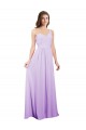 Lilas Trapèze Mousseline Longue Robes demoiselle d'honneur Outlet