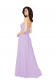 Lilas Trapèze Sans bretelle Mousseline Longue Robes demoiselle d'honneur Outlet