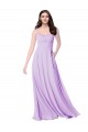 Lilas Trapèze Scoop Mousseline Longue Robes demoiselle d'honneur Outlet