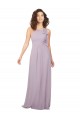 Lueur rose Trapèze Licou Mousseline Longue Robes demoiselle d'honneur Outlet