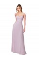 Lueur rose Trapèze Mousseline Longue Robes demoiselle d'honneur Outlet