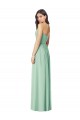 Menthe verte Trompette Sans bretelle Mousseline Longue Robes demoiselle d'honneur Outlet