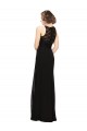 Noir Fourreau Col Haut Mousseline Dentelle Longue Robes demoiselle d'honneur Outlet