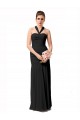 Noir Sirène Licou Mousseline Longue Robes demoiselle d'honneur Outlet
