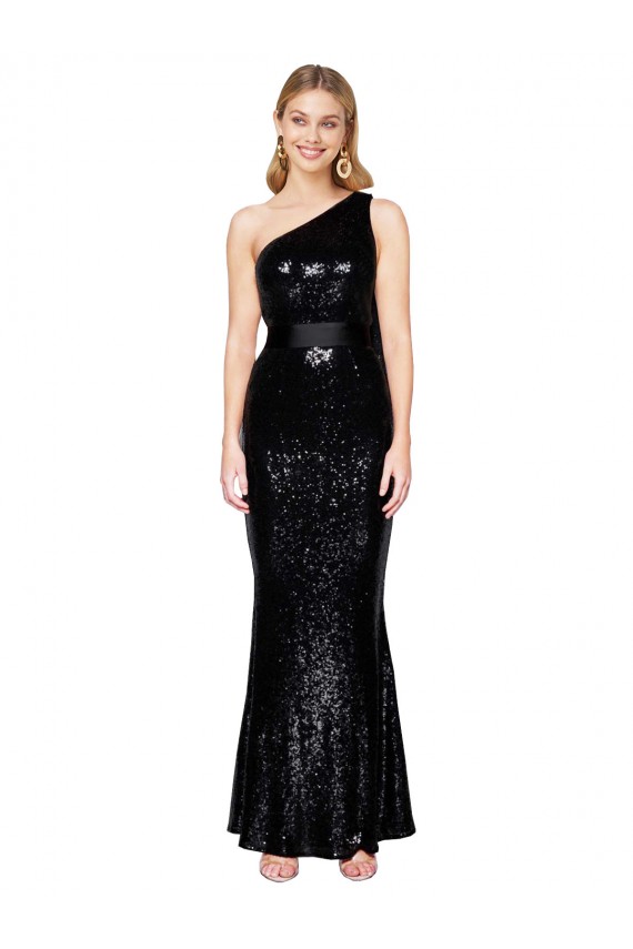 Noir Sirène Paillette Longue Formelles Robes demoiselle d'honneur / Robes de soirée / Robes de bal Outlet