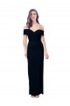 Noir Sirène Épaule Dénudée Crêpe Stretch Longue Formelles Robes demoiselle d'honneur / Robes de soirée / Robes de bal Outlet