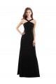 Noir Trapèze Licou Mousseline Longue Robes demoiselle d'honneur Outlet