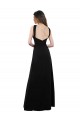 Noir Trapèze Licou Mousseline Longue Robes demoiselle d'honneur Outlet
