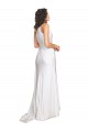 Blanc Trapèze Satiné Soyeux Robes de mariée Outlet
