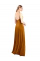 Or Trapèze Bretelles spaghetti Velours Stretch Longue Robes demoiselle d'honneur / Robes de bal Outlet