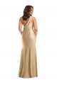 Or doux Sirène Satiné Soyeux Longue Formelles Robes demoiselle d'honneur / Robes de soirée / Robes de bal Outlet