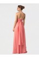 Pastèque Trapèze Licou Mousseline Longue Robes demoiselle d'honneur Outlet