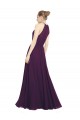 Pourpre Trapèze Licou Mousseline Longue Robes demoiselle d'honneur Outlet