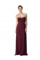 Pourpre Trapèze Mousseline Longue Robes demoiselle d'honneur Outlet