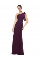 Pourpre Trapèze Mousseline Longue Robes demoiselle d'honneur Outlet