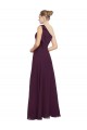 Pourpre Trapèze Mousseline Longue Robes demoiselle d'honneur Outlet