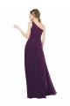 Pourpre Trapèze Mousseline Longue Robes demoiselle d'honneur Outlet