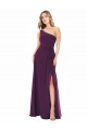 Pourpre Trapèze Mousseline Longue Robes demoiselle d'honneur Outlet