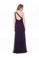 Prune Trapèze Tulle Longue Robes demoiselle d'honneur Outlet