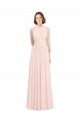 Rose 42 Trapèze Licou Mousseline Longue Robes demoiselle d'honneur Outlet