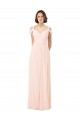 Rose 42 Trapèze Épaule Dénudée Mousseline Longue Robes demoiselle d'honneur Outlet