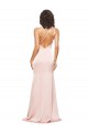 Rose Fourreau Satiné Soyeux Longue Formelles Robes demoiselle d'honneur / Robes de soirée / Robes de bal Outlet