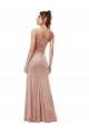 Rose Fourreau Velours Stretch Longue Formelles Robes demoiselle d'honneur / Robes de soirée / Robes de bal Outlet