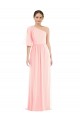Rose Trapèze Mousseline Longue Robes demoiselle d'honneur Outlet