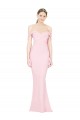 Rose Trapèze Sans bretelle Crêpe Stretch Longue Formelles Robes demoiselle d'honneur / Robes de soirée / Robes de bal Outlet