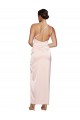 Rose Trapèze Satiné Soyeux Longue Robes demoiselle d'honneur / Robes de bal Outlet