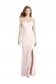 Rose Trompette Sans bretelle Crêpe Stretch Longue Robes demoiselle d'honneur / Robes de bal Outlet