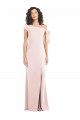 Rose Trompette Épaule Dénudée Crêpe Stretch Longue Formelles Robes demoiselle d'honneur / Robes de soirée / Robes de bal Outlet