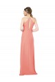 Rose du Désert Fourreau Licou Mousseline Longue Robes demoiselle d'honneur Outlet