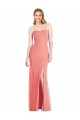 Rose du Désert Trompette Sans bretelle Mousseline Longue Robes demoiselle d'honneur Outlet