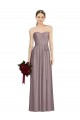 Rose poudré Trapèze Mousseline Longue Robes demoiselle d'honneur Outlet