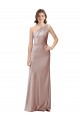 Rose poussiéreux Fourreau Satiné Stretch Longue Formelles Robes demoiselle d'honneur / Robes de soirée / Robes de bal Outlet