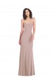 Rose poussiéreux Sirène Sans bretelle Crêpe Stretch Longue Formelles Robes demoiselle d'honneur / Robes de soirée / Robes de bal Outlet