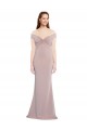 Rose poussiéreux Sirène Épaule Dénudée Col V Crêpe Stretch Longue Formelles Robes demoiselle d'honneur / Robes de soirée / Robes de bal Outlet