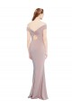 Rose poussiéreux Sirène Épaule Dénudée Col V Crêpe Stretch Longue Formelles Robes demoiselle d'honneur / Robes de soirée / Robes de bal Outlet