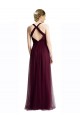 Rouge 74 Trapèze Licou Col V Tulle Longue Robes demoiselle d'honneur Outlet