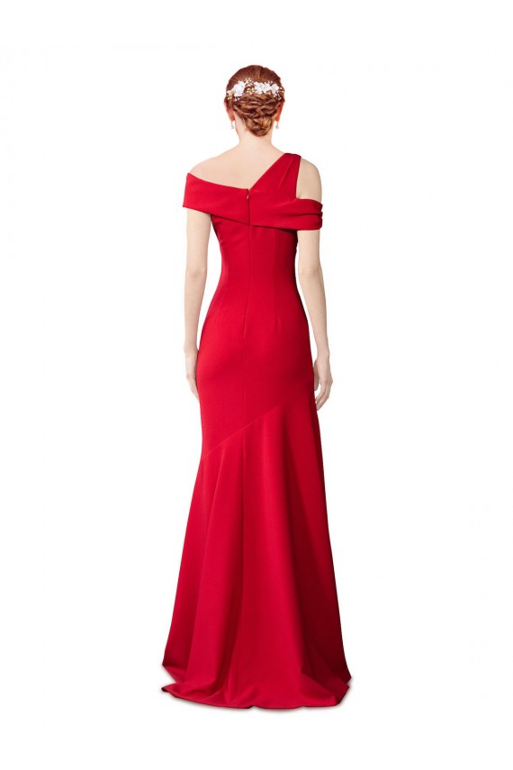 Rouge Sirène Crêpe Stretch Longue Formelles Robes demoiselle d'honneur / Robes de soirée / Robes de bal Outlet