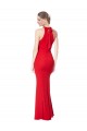 Rouge Sirène Licou Col Haut Crêpe Stretch Longue Formelles Robes demoiselle d'honneur / Robes de soirée / Robes de bal Outlet