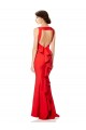 Rouge Sirène Licou Col Haut Crêpe Stretch Longue Formelles Robes demoiselle d'honneur / Robes de soirée / Robes de bal Outlet